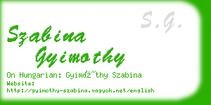 szabina gyimothy business card